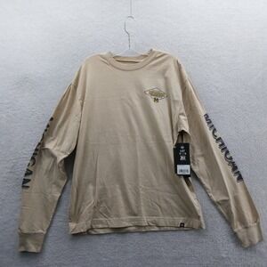 '47 Brand Shirt Mens Medium Michigan Wolverines Tan Long Sleeve Cotton 12569